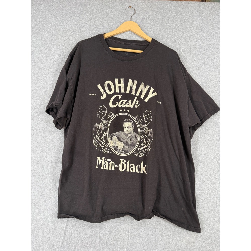Johnny Cash 3X T-Shirt Outlaw Country Cotton Graphic Tee Nashville Black